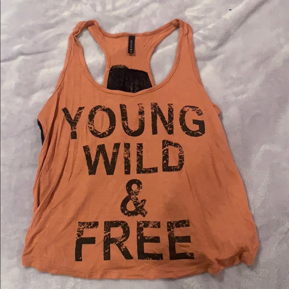 Lace racerback tank top